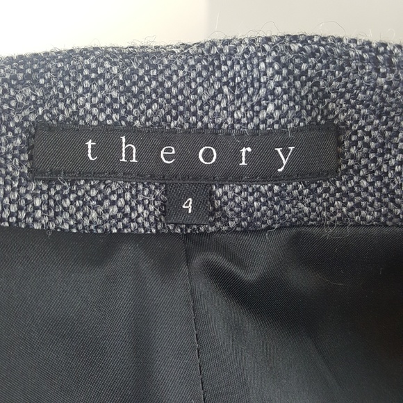 Theory Grey Pin dot Blazer sz 4 - Picture 4 of 8
